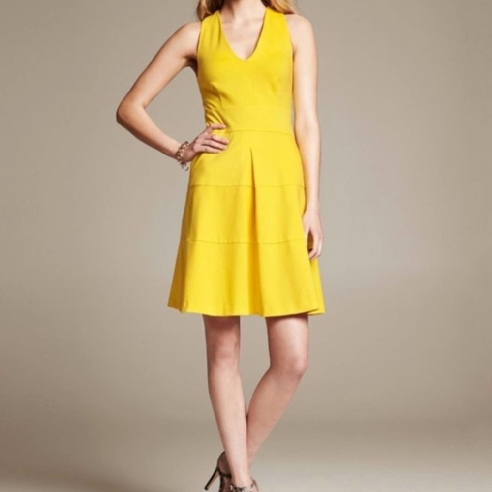 Banana Republic Yellow Sleeveless Dress